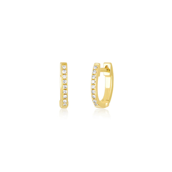 14KY Diamond Mini Huggie Earrings