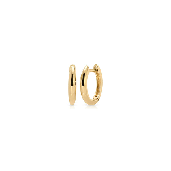 14K Gold Dome Huggie Earrings