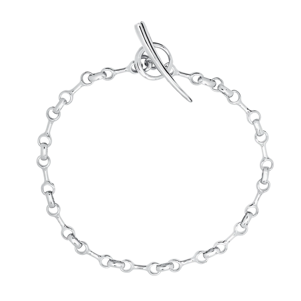 10mm Double Beam Bracelet Sterling Silver