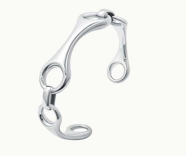 Triple Linked Double Beam Cuff Sterling Silver